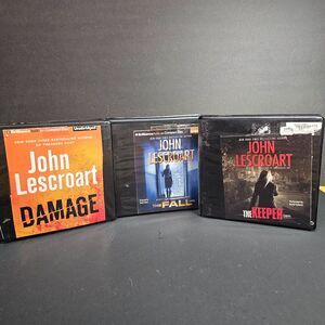 Lot of 3 John Lescroart CD Audiobooks: Damage, The Fall, The Keeper Tested Work